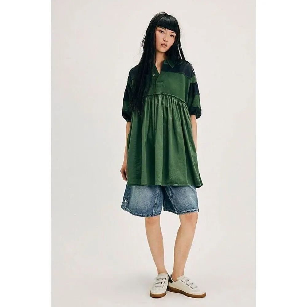 Free People Remi Rugby Mini Dress $148